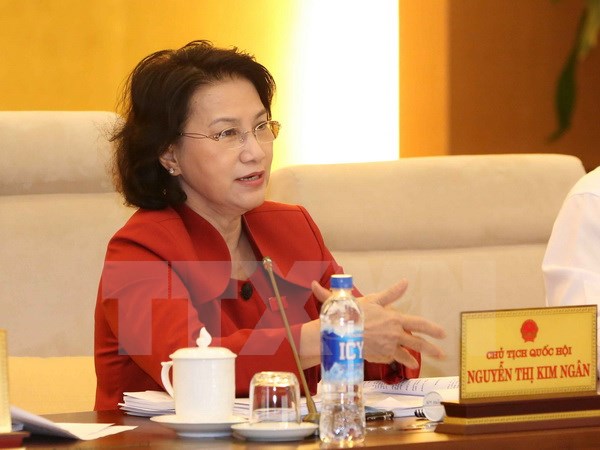 Chủ tịch Quốc hội Nguyễn Thị Kim Ng&acirc;n ph&aacute;t biểu &yacute; kiến.