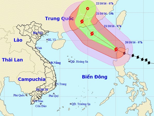 Bão Haima vào Biển Đông trở thành cơn bão số 8 trong năm nay