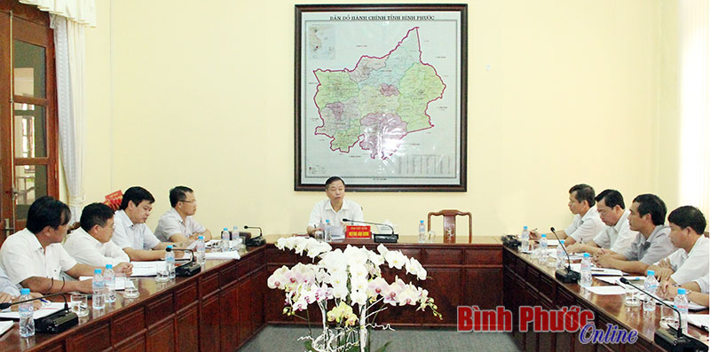 Phó chủ tịch UBND tỉnh Huỳnh Anh Minh phát biểu kết luận tại cuộc họp