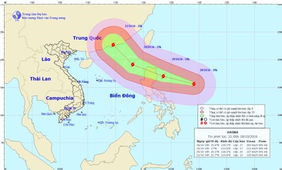 Siêu bão mới đang hoạt động trên vùng biển ngoài khơi Philippines