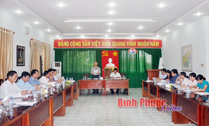 Phó chủ tịch HĐND tỉnh Phạm Công phát biểu tại buổi làm việc