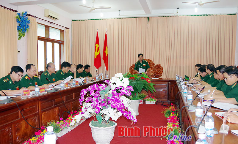 Đại tá Nguyễn Trúc Thơm phát biểu kết luận tại buổi kiểm tra 