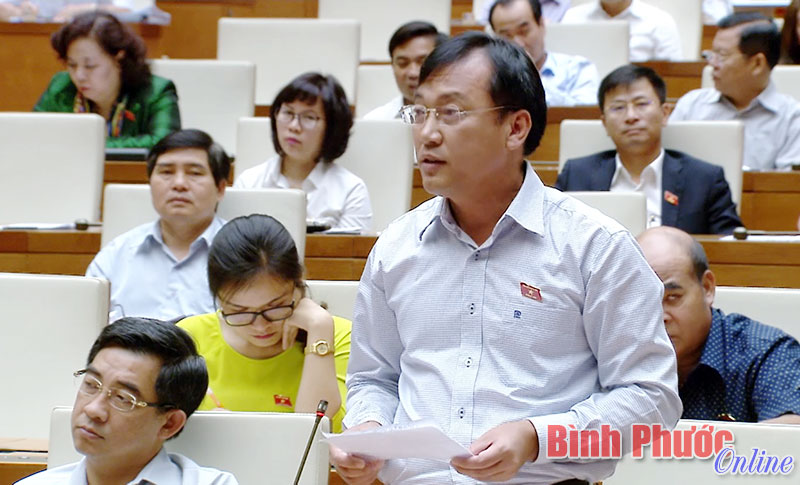 Đại biểu Phan Viết Lượng (B&igrave;nh Phước) chất vấn Thủ tướng Ch&iacute;nh phủ