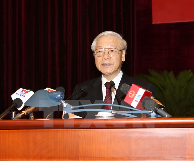 Tổng B&iacute; thư Nguyễn Ph&uacute; Trọng. 