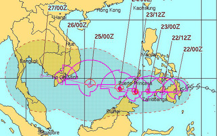 4 ngày phức tạp và nguy hiểm của bão Tembin - Ảnh 2.