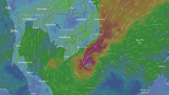 Bão số 16 - bão Tembin đang di chuyển lệch về phía Nam ảnh 1