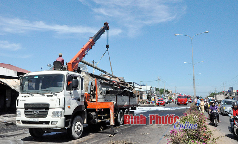 Hậu quả vụ hỏa ở Minh Hưng đã, đang được khắc phục nhanh chóng