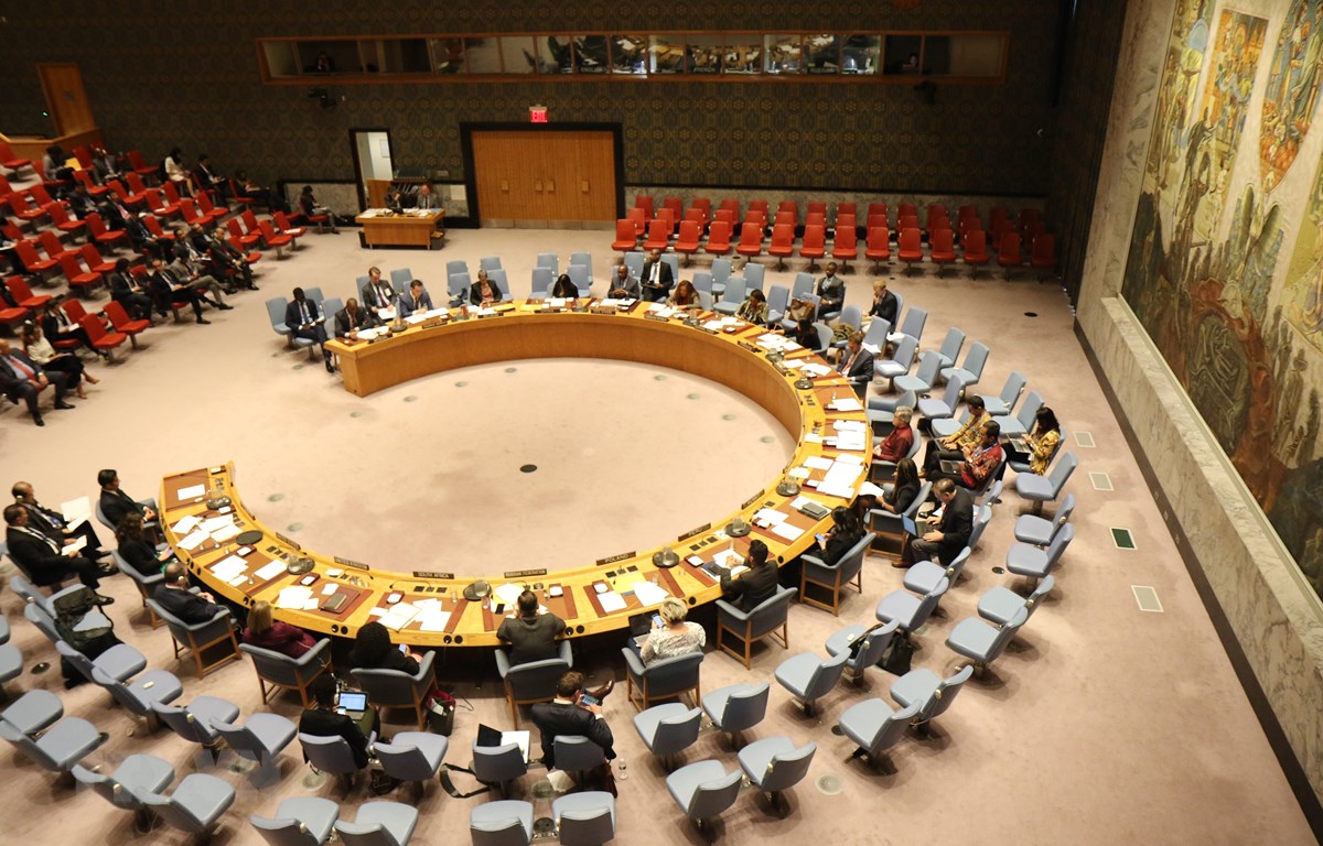 Một phi&ecirc;n họp của Hội đồng Bảo an LHQ. (Ảnh: Hữu Thanh/TTXVN)