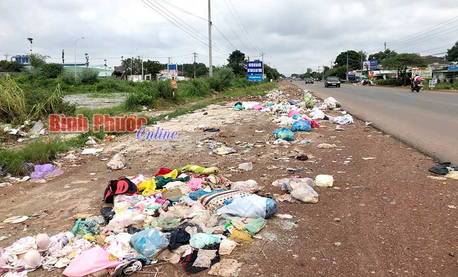 Ảnh chụp bãi rác tự phát ngày 31-8-2019