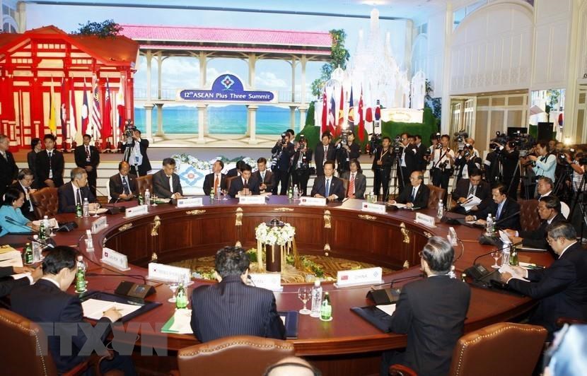  Hội nghị Cấp cao ASEAN+3 (Trung Quốc, Nhật Bản, Hàn Quốc) lần thứ 12, trong khuôn khổ Hội nghị Cấp cao ASEAN lần thứ 15 và các Hội nghị Cấp cao liên quan, tại Hua Hin (Thái Lan), ngày 24/10/2009. (Ảnh: Đức Tám/TTXVN)