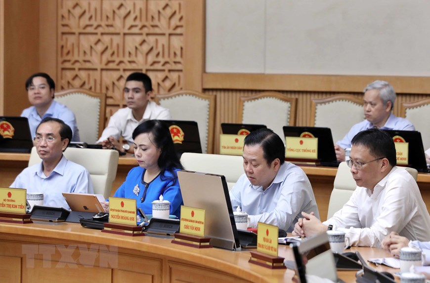  C&aacute;c đại biểu kh&aacute;ch mời v&agrave; th&agrave;nh vi&ecirc;n Ch&iacute;nh phủ tham dự phi&ecirc;n họp. (Ảnh: Thống Nhất/TTXVN)