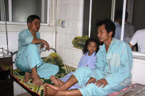 Một số nạn nhân bị thương được cấp cứu tại Bệnh viện đa khoa tỉnh Quảng Trị