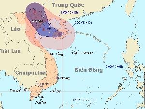 Bão mạnh cấp 9, hướng về Hải Phòng