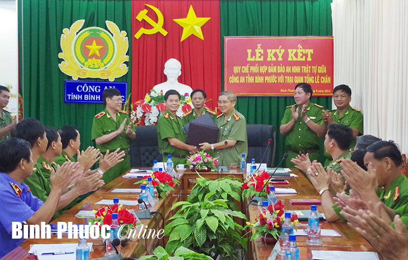 C&ocirc;ng an tỉnh v&agrave; Trại giam Tống L&ecirc; Ch&acirc;n: Phối hợp đảm bảo an ninh trật tự