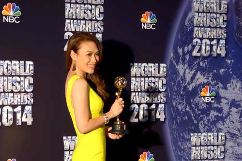 Mỹ Tâm nhận giải thưởng World Music Awards 2014