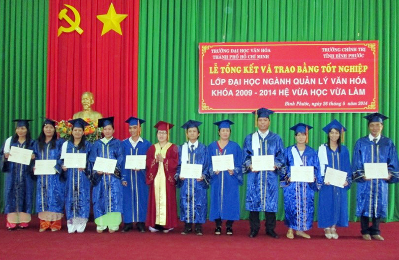 63 học viên tốt nghiệp đại học ngành quản lý văn hóa