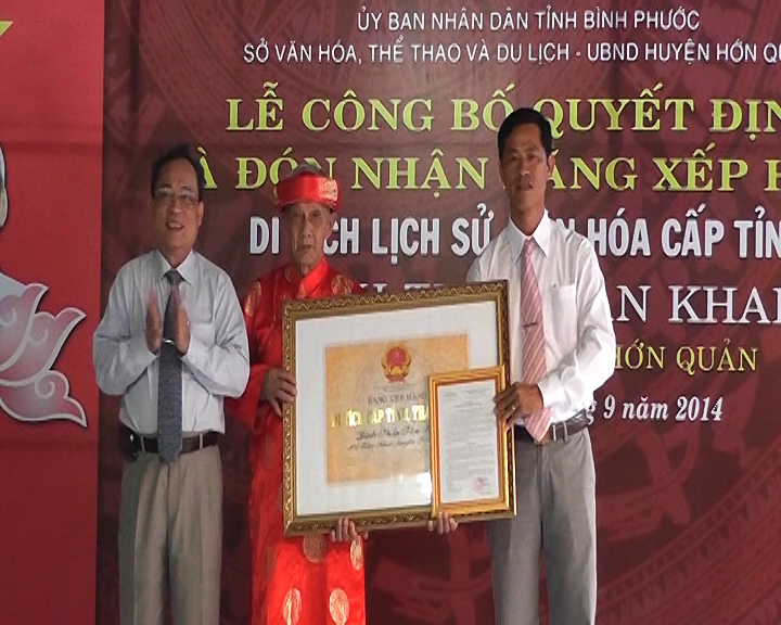 Đình thần Tân Khai đón nhận bằng xếp hạng di tích cấp tỉnh