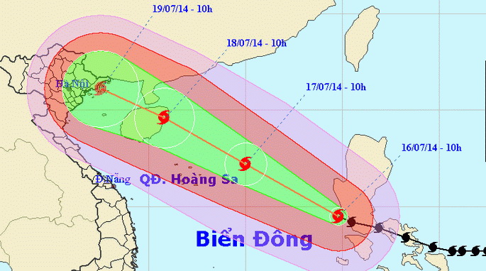 Bão số 2 cách Hoàng Sa 850km