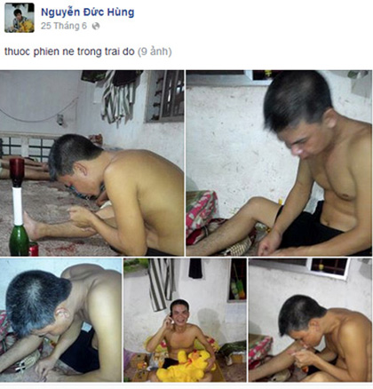 Phạm nh&acirc;n thoải m&aacute;i lướt Facebook trong t&ugrave;!