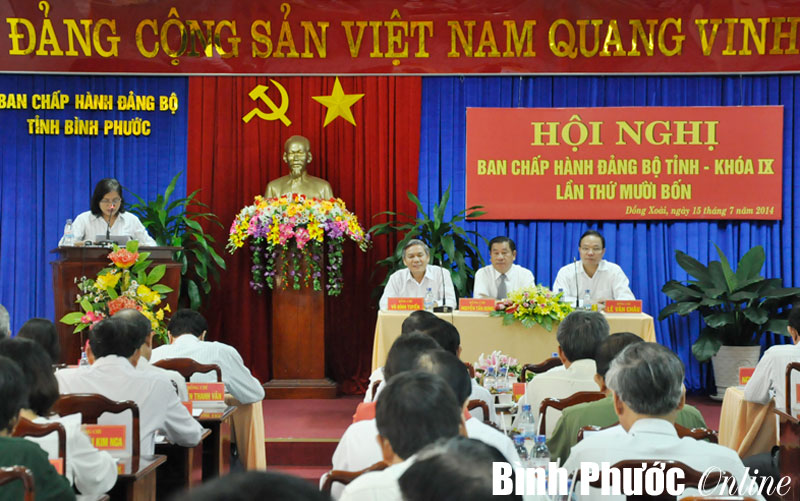 BCH Đảng bộ tỉnh hội nghị lần thứ 14: Điều chỉnh chỉ ti&ecirc;u thu ng&acirc;n s&aacute;ch