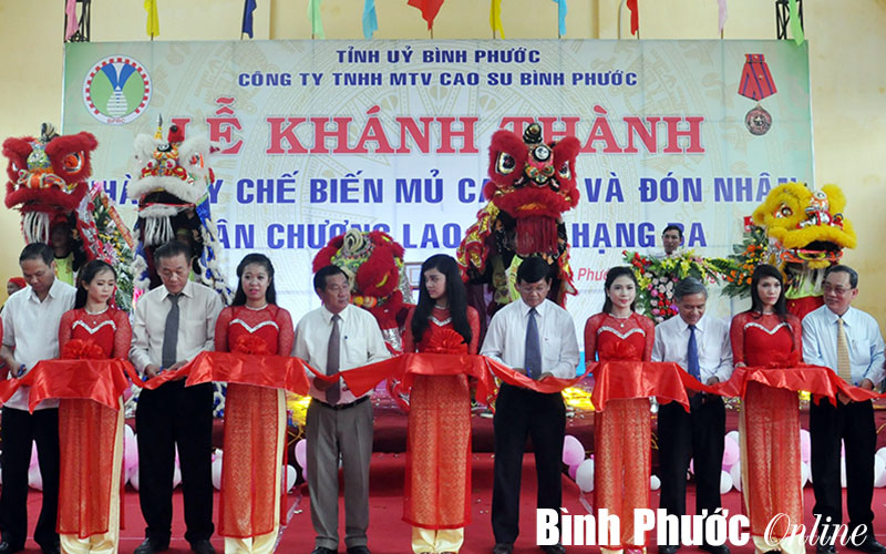 Công ty cao su Bình Phước khánh thành nhà máy chế biến 7.500 tấn mủ/năm