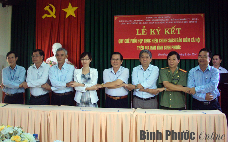 K&yacute; k&ecirc;́t quy chế phối hợp thực hiện ch&iacute;nh s&aacute;ch bảo hiểm x&atilde; hội