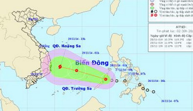 Áp thấp nhiệt đới trên Biển Đông, Bắc Bộ nhiệt độ cao nhất 31 độ C