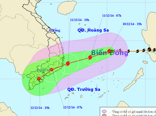 Bão Hagupit mạnh lên, có thể đổ bộ Ninh Thuận - Bình Thuận
