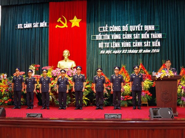 Đổi t&ecirc;n V&ugrave;ng Cảnh s&aacute;t biển th&agrave;nh Bộ Tư lệnh V&ugrave;ng Cảnh s&aacute;t biển