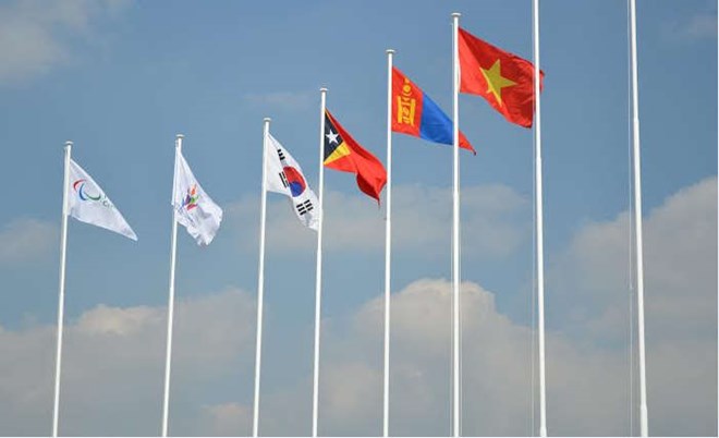 Lễ thượng cờ Đoàn Thể thao Việt Nam tại Asian Para Games 2