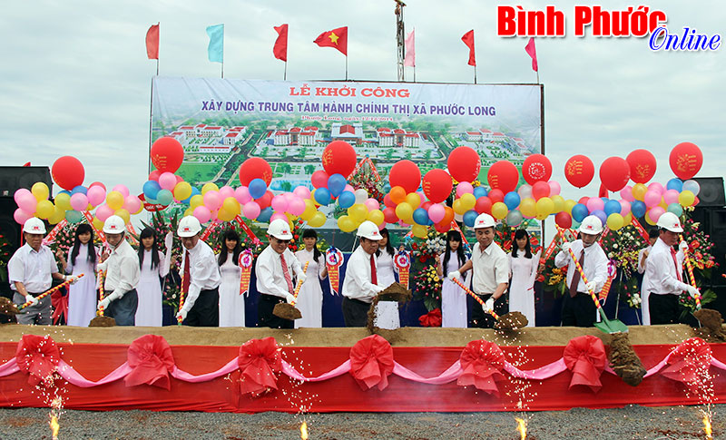 Khởi c&ocirc;ng x&acirc;y dựng trung t&acirc;m h&agrave;nh ch&iacute;nh thị x&atilde; Phước Long