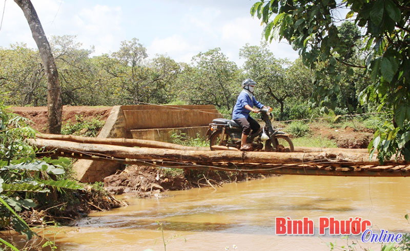 Xây cầu liên thôn 3 năm chưa xong