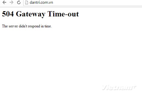 Hàng loạt website tin tức tại Việt Nam bị lỗi không truy cập được