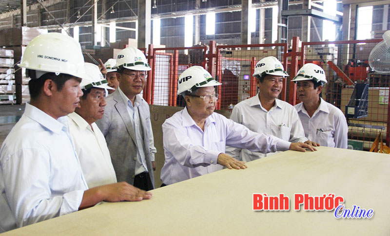 Nguy&ecirc;n Chủ tịch nước Trần Đức Lương thăm, l&agrave;m việc tại c&aacute;c c&ocirc;ng ty chế biến gỗ v&agrave; Khu di t&iacute;ch lịch sử T&agrave; Thiết