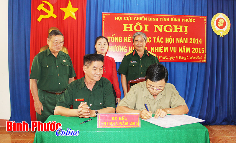 Hội cựu chiến binh k&yacute; kết thi đua năm 2015