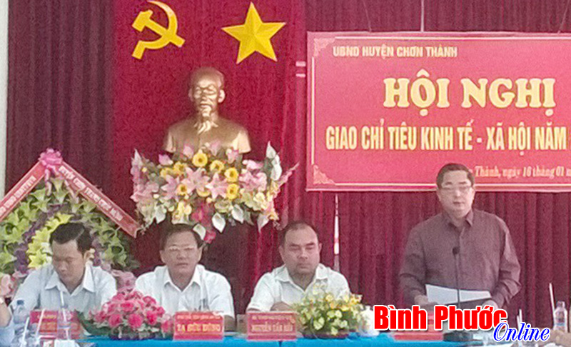 Năm 2015, huyện Chơn Th&agrave;nh phấn đấu thu ng&acirc;n s&aacute;ch 160 tỷ đồng