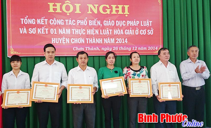 Một năm thực hiện Luật H&ograve;a giải ở cơ sở tại Chơn Th&agrave;nh