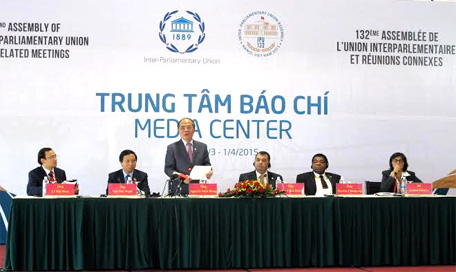 Th&agrave;nh c&ocirc;ng của Đại hội đồng IPU-132 đ&oacute;ng g&oacute;p cho việc xử l&yacute; th&aacute;ch thức to&agrave;n cầu