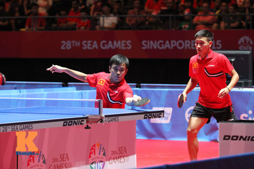 Bóng bàn SEA Games 28: Tuấn Quỳnh toả sáng, đôi nam ít nhất cũng có “đồng”