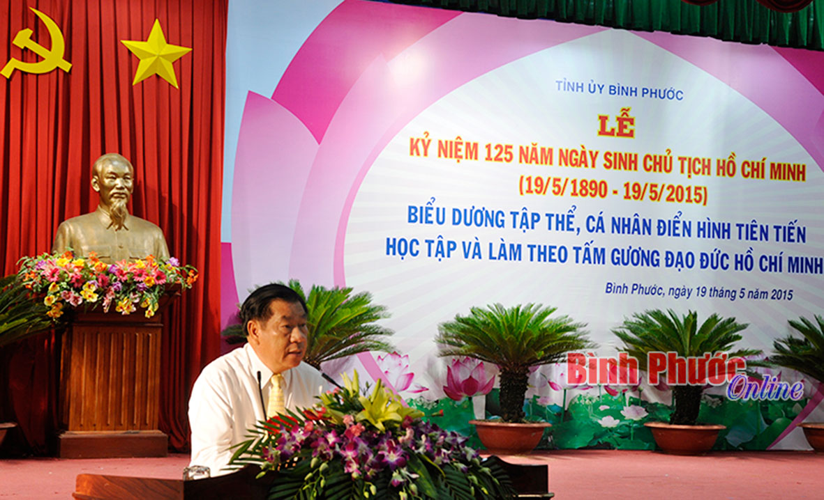Ph&aacute;t biểu của B&iacute; thư tỉnh ủy tại Lễ kỷ niệm 125 năm Ng&agrave;y sinh Chủ tịch Hồ Ch&iacute; Minh