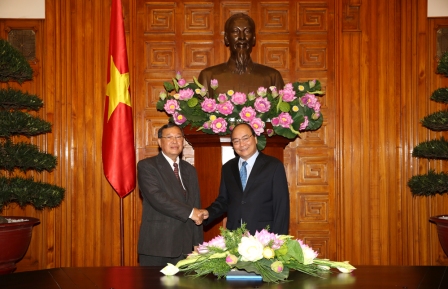 Ph&oacute; Thủ tướng Nguyễn Xu&acirc;n Ph&uacute;c tiếp đo&agrave;n Thanh tra Ch&iacute;nh phủ L&agrave;o