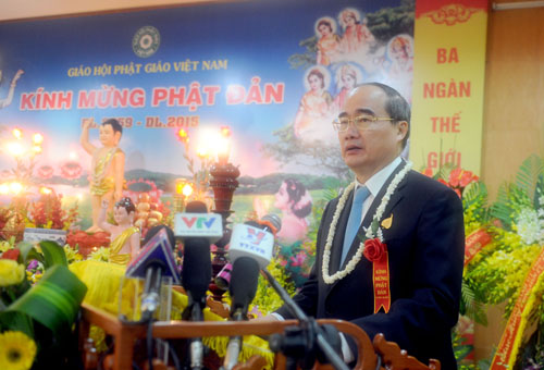 Chủ tịch MTTQ Việt Nam ch&uacute;c mừng Đại lễ Phật đản