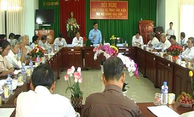 Huyện ủy B&ugrave; Đốp: G&oacute;p &yacute; v&agrave;o dự thảo văn kiện đại hội Đảng c&aacute;c cấp