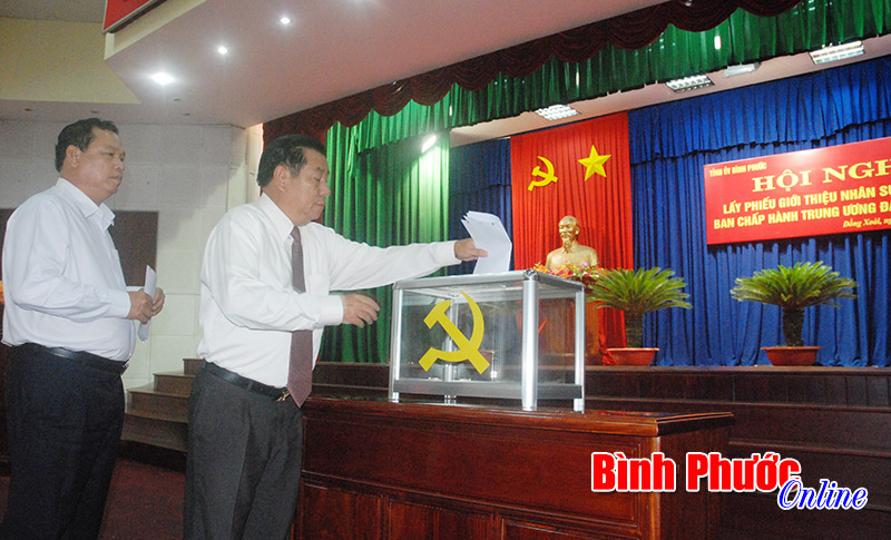 Tỉnh ủy lấy phiếu giới thiệu nh&acirc;n sự tham gia BCH Trung ương Đảng kh&oacute;a XII