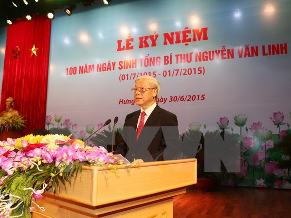 Diễn văn tại lễ kỷ niệm ng&agrave;y sinh cố Tổng B&iacute; thư Nguyễn Văn Linh