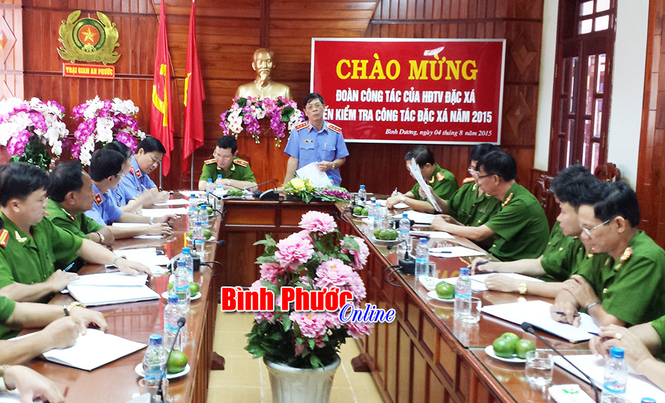 Viện kiểm s&aacute;t nh&acirc;n d&acirc;n tối cao kiểm tra c&ocirc;ng t&aacute;c đặc x&aacute; tại Trại giam An Phước