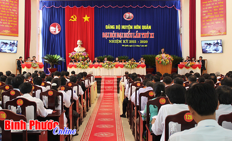 Khai mạc phi&ecirc;n tr&ugrave; bị Đại hội đại biểu Đảng bộ huyện Hớn Quản lần thứ XI, nhiệm kỳ 2015-2020