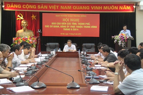 Hội nghị trực tuyến b&aacute;o c&aacute;o vi&ecirc;n to&agrave;n quốc th&aacute;ng 9-2015