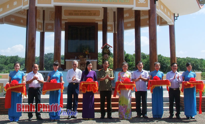 Kh&aacute;nh th&agrave;nh Khu tưởng niệm căn cứ Sở Nhỏ Ban an ninh B&igrave;nh Phước