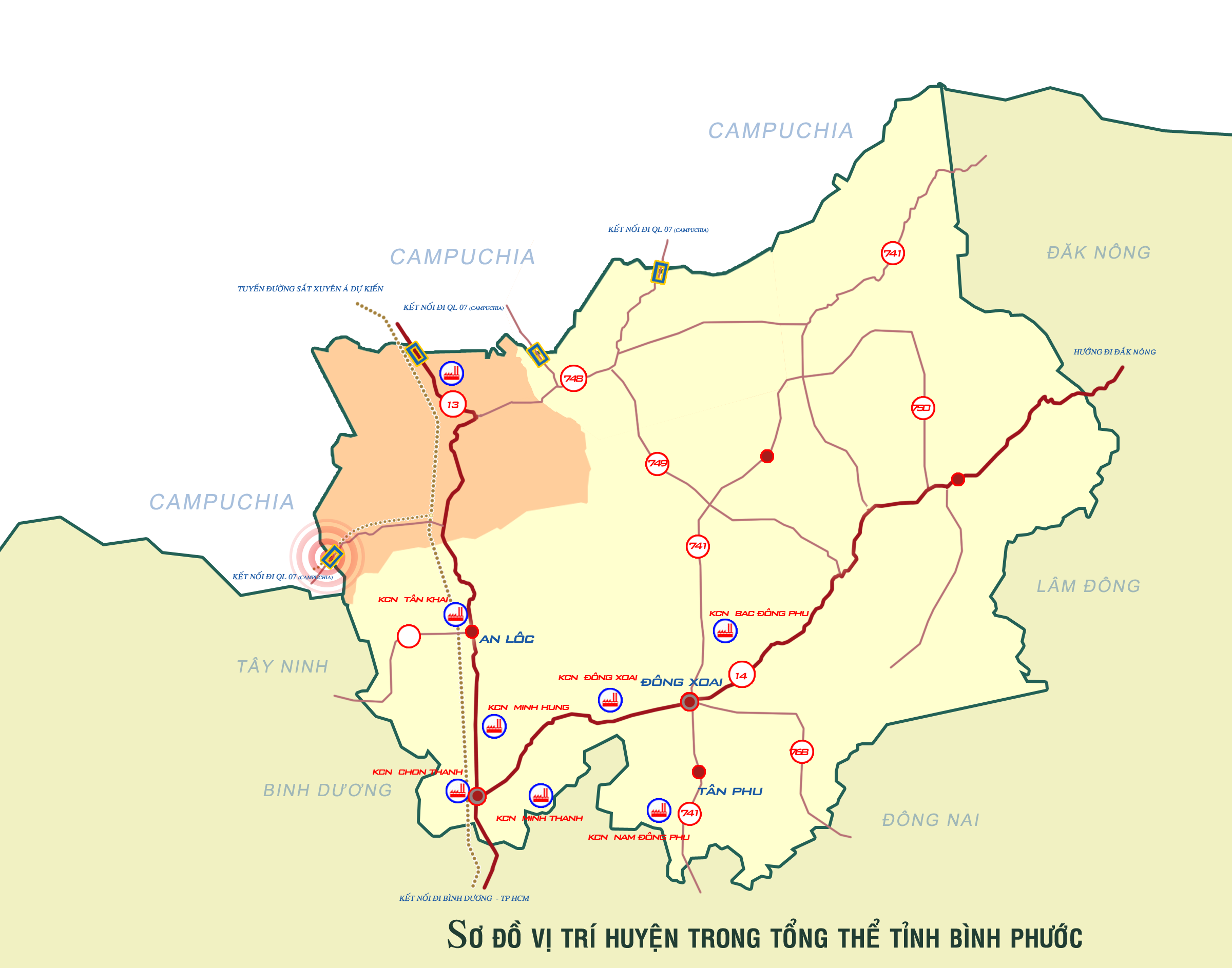 Khu Thương mại - Dịch vụ - C&ocirc;ng nghiệp cửa khẩu Lộc Thịnh
